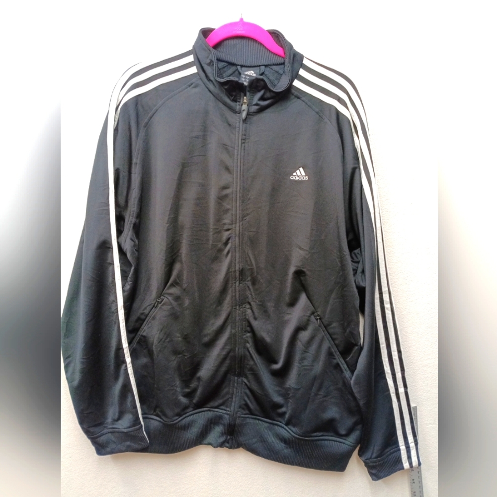 Adidas Classic Jacket L Black White Stripe
